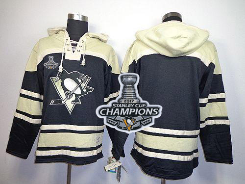 Penguins Blank Black Sawyer Hooded Sweatshirt Stanley Cup Finals Champions Stitched NHL Jersey
